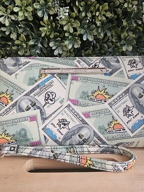 Betsey Johnson Money Motif Wristlet Purse